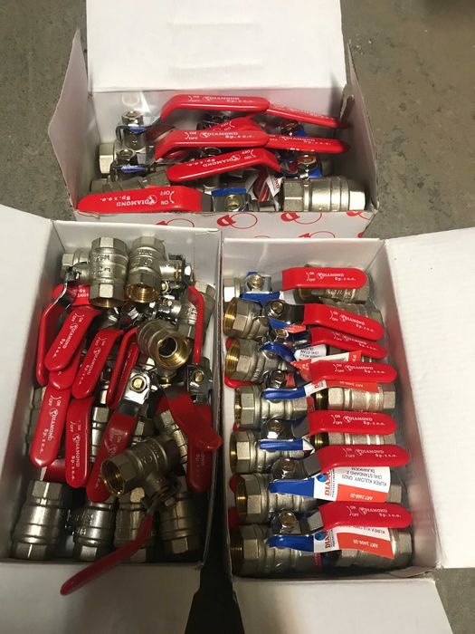zawory kulowe Nowe  pn16 i  pn30