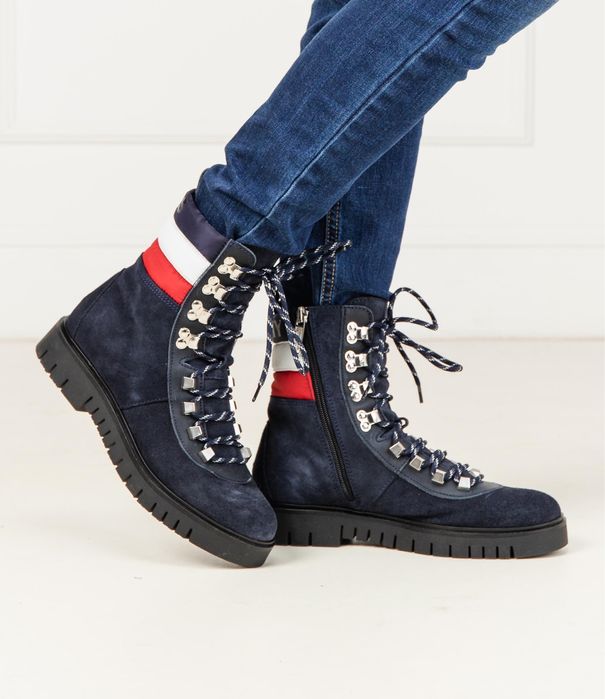 Tommy Hilfiger Padded Nylon Lace Up Boot damskie buty skóra 40/25,5 cm