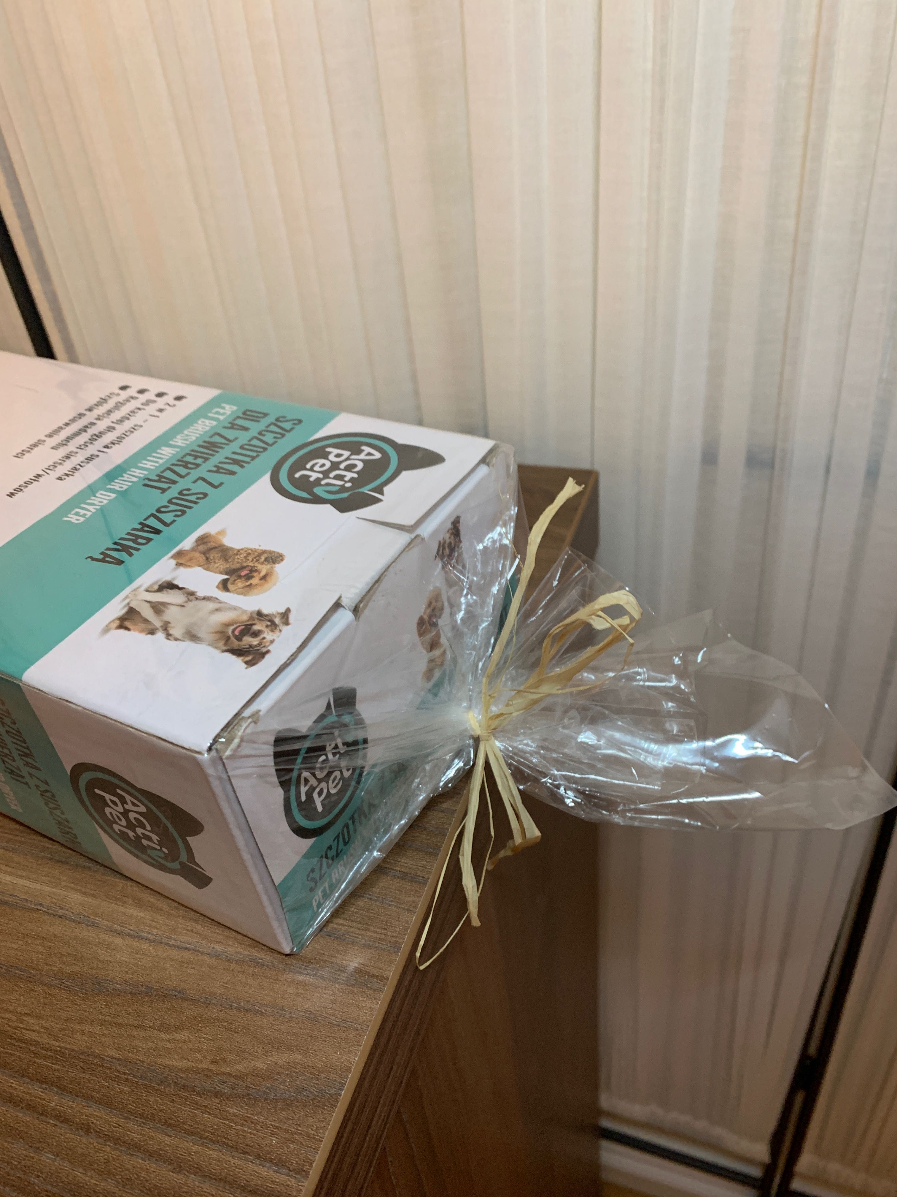 Szczotka z suszarką dla zwierząt 2w1 pies/kot Nowa
