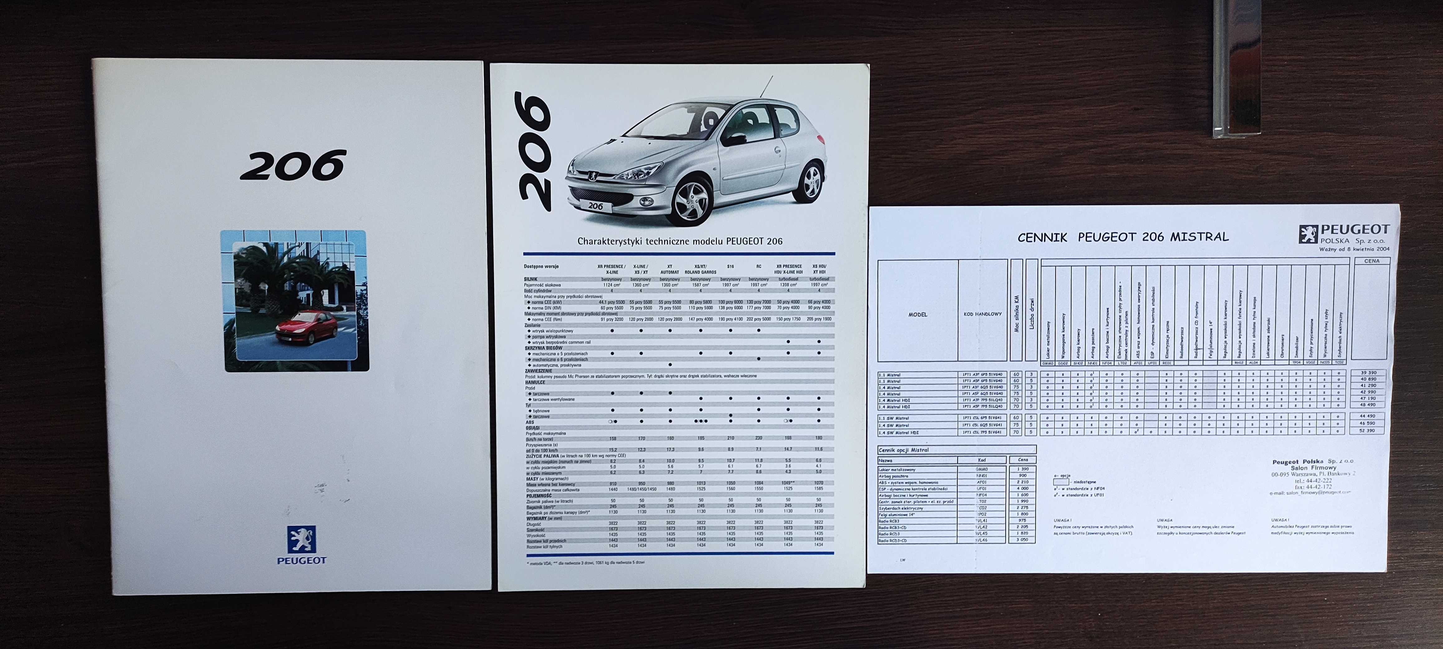 Prospekt Peugeot 206 PL