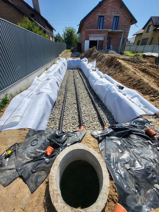 Дренаж ділянок, септик, каналізації Львів,Городок, Пустомити