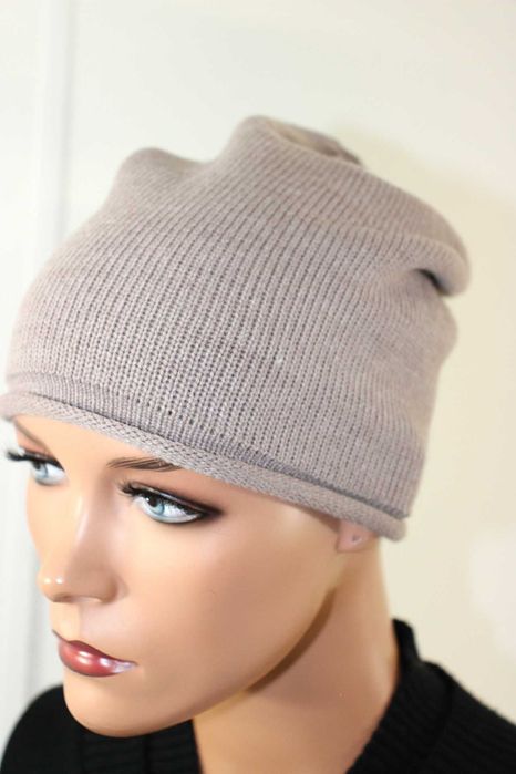 sj9 Highlight zimowa damska brązowa czapka one size