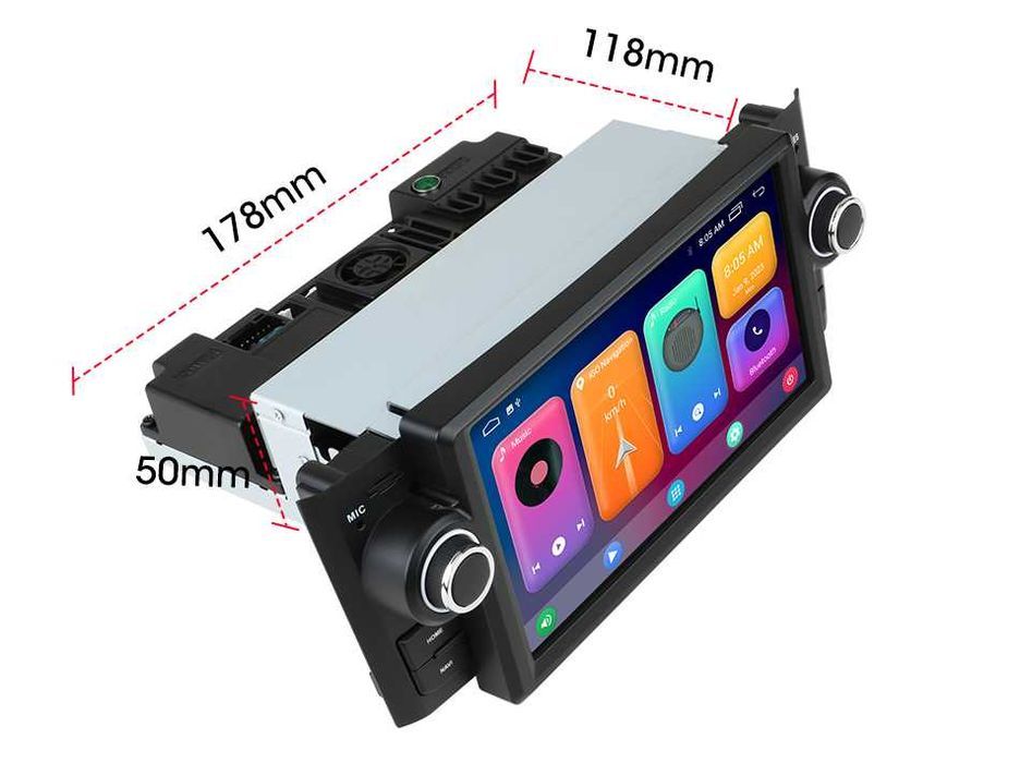 Radio Android 12 Fiat Linea Grande Punto 2007:2012 wifi bluetooth