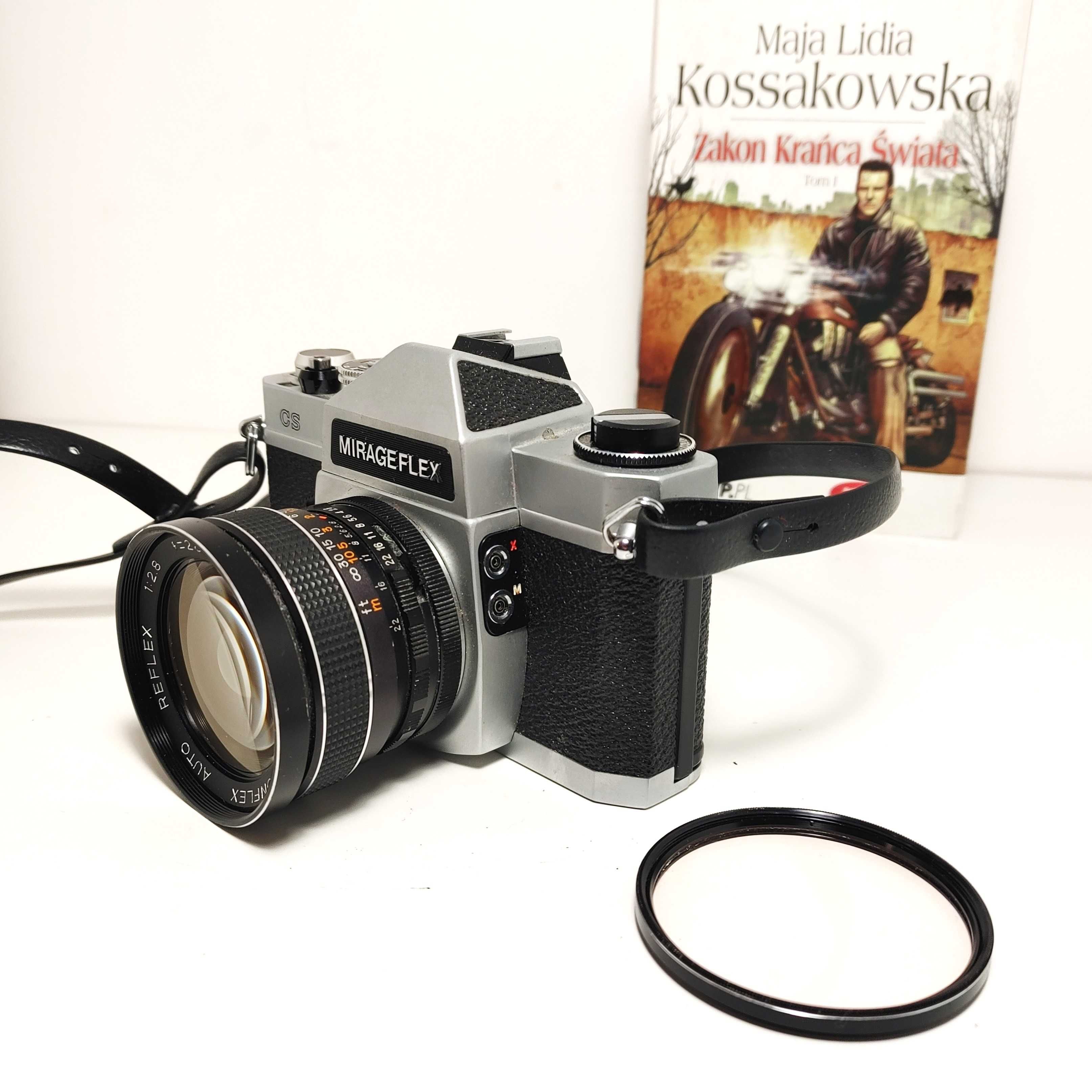 Piękna lustrzanka analogowa MIRAGEFLEX CS - Chinon CS z  1:2,8 28 mm