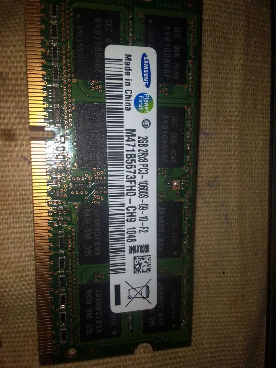 Оперативна пам'ять ДЛЯ НОУТБУКА DDR3 2GB