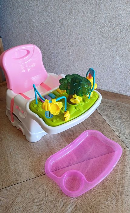 Interaktywne krzesełko do karmienia,  siedzenia, zabawy 3w1