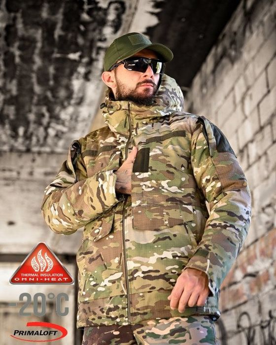 Тепла до -20 Тактична куртка бушлат Persona мультикам Omni-Heat