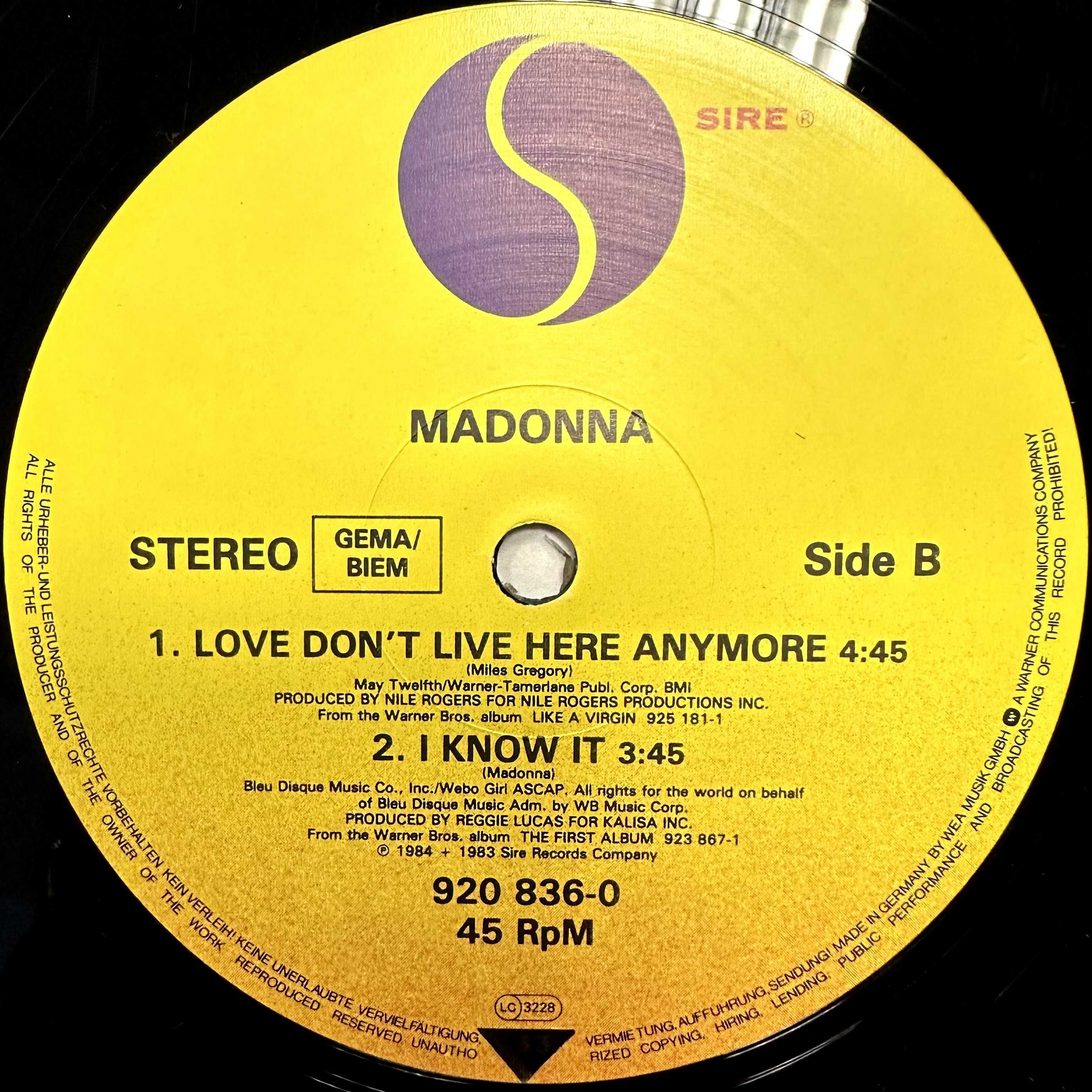 Madonna - The Look of Love (Vinyl, 1987, Germany)