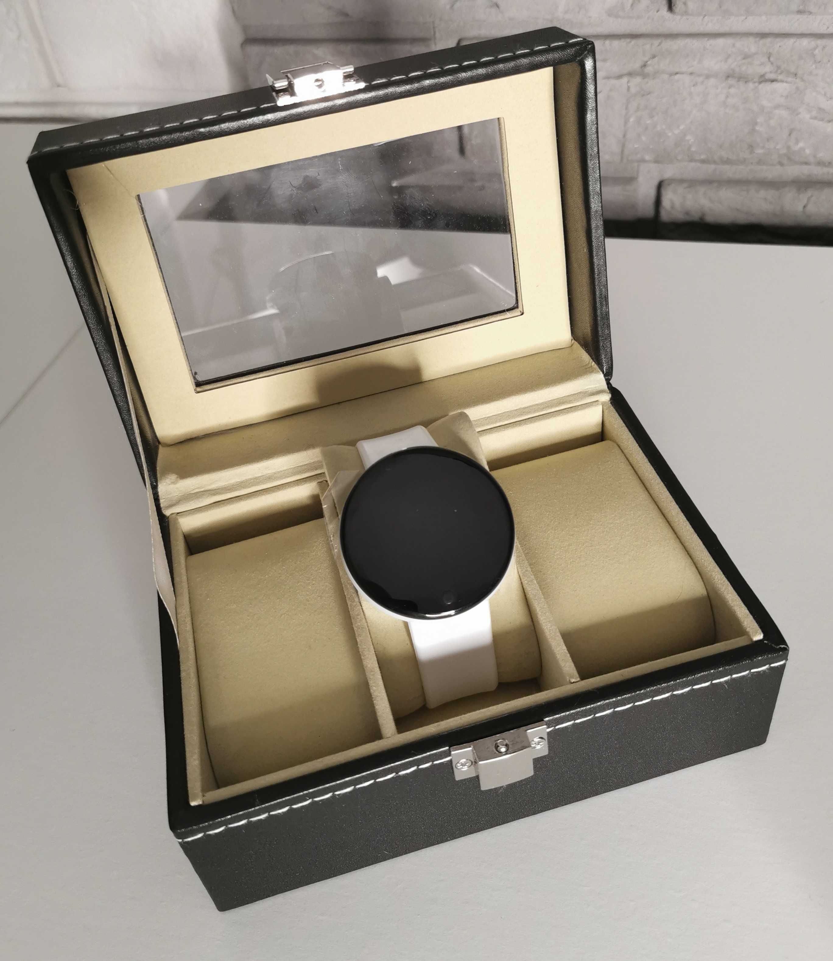 Zegarek Smartwatch smart opaska smart okrągła koperta biały white