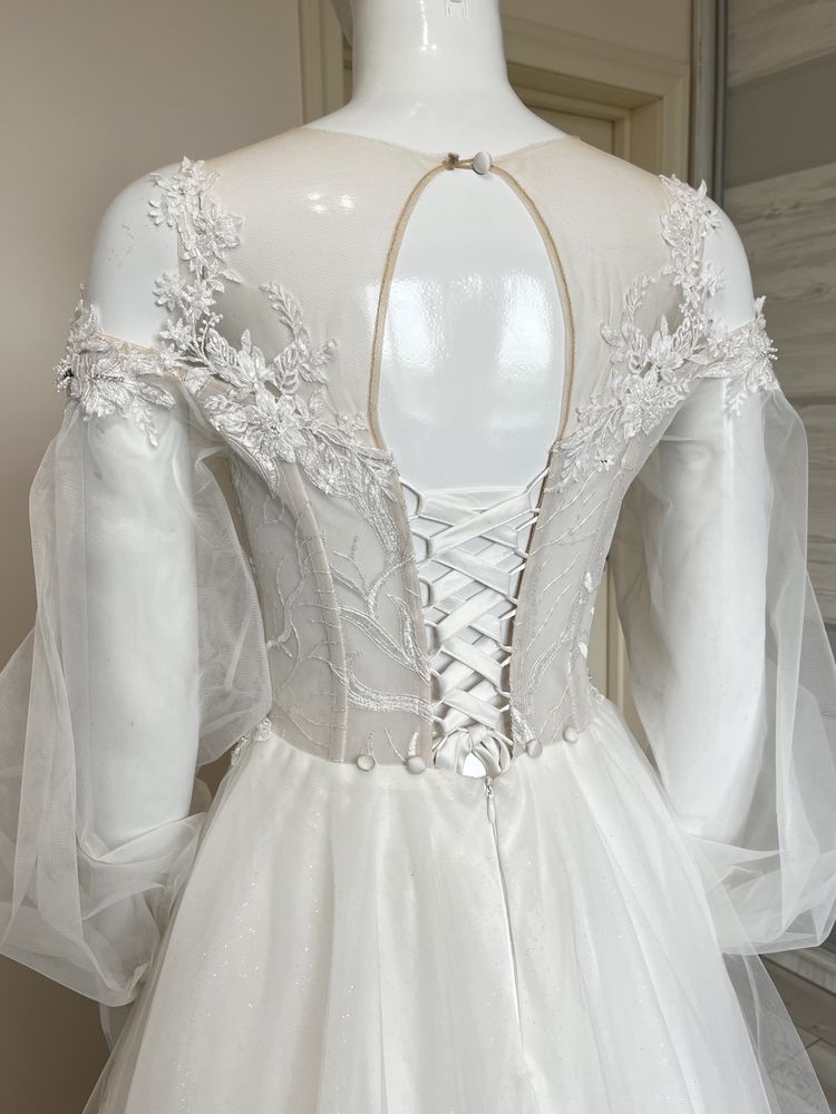 Весільна сукня , весільне плаття ,рукава боху , свадебное платье Rose