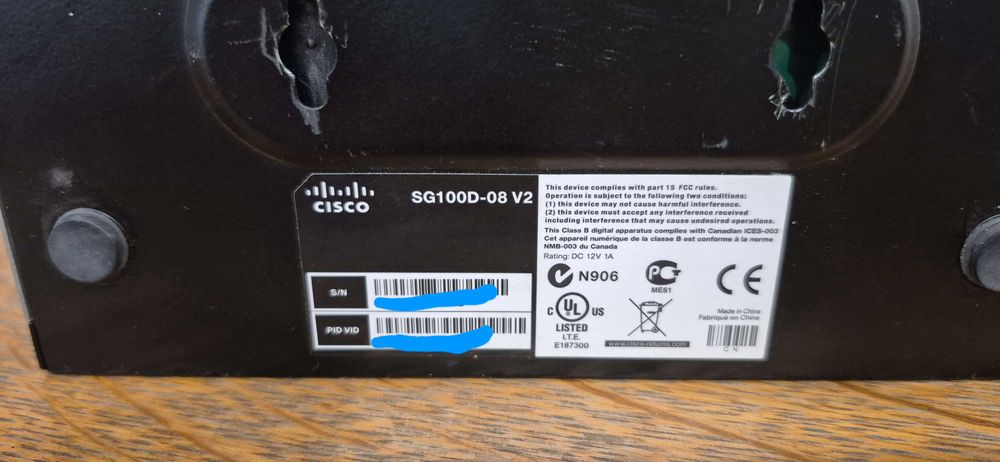 Switch CISCO SG100D-08 v2
