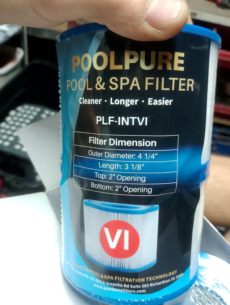 Filtry do basenów i spa POOLPURE typu V1 -PLF-INTVI, Bestway 4 sztuki