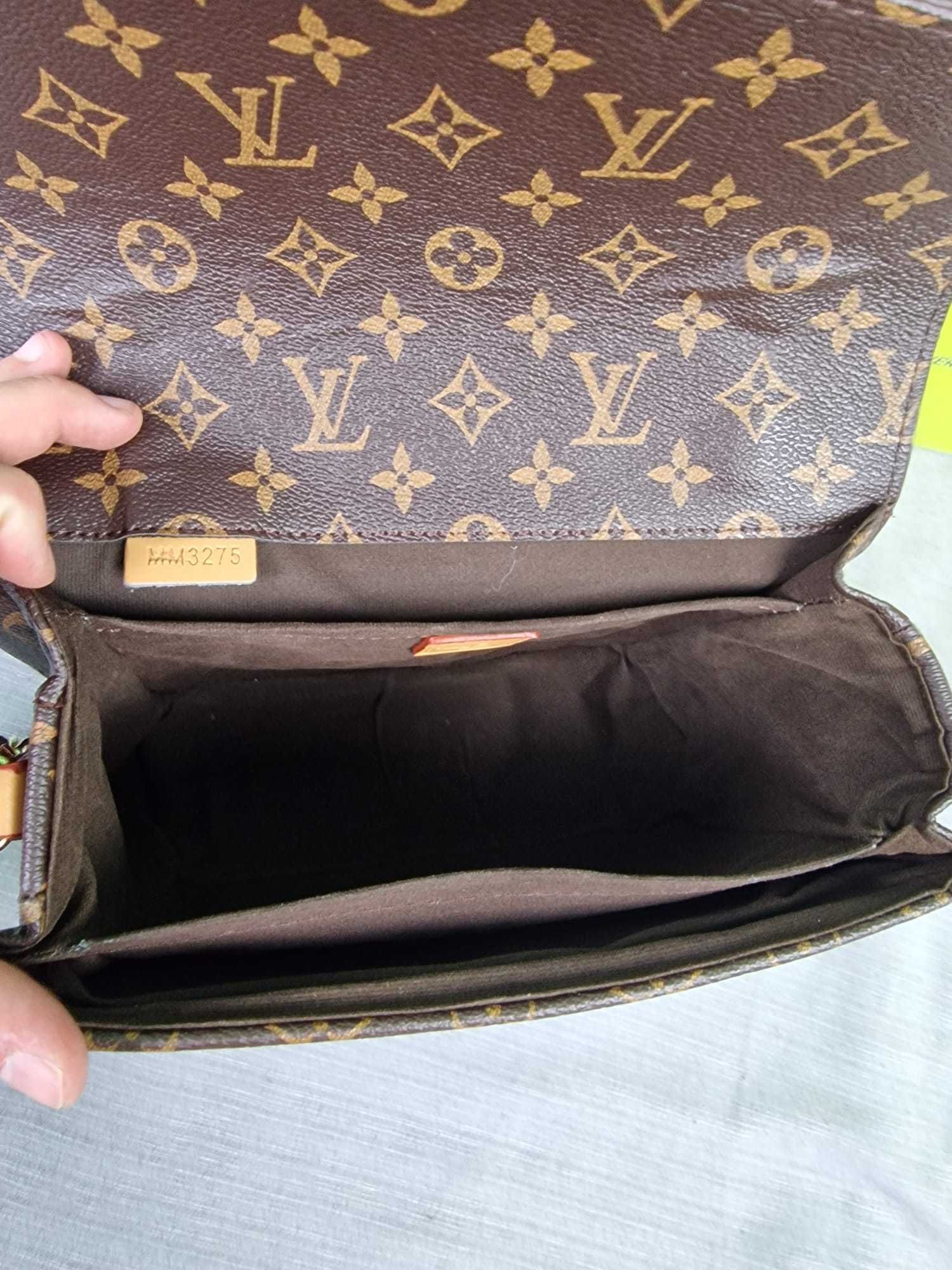 Torebka damska listonoszka kuferek LV Louis Vuitton brązowa monogram