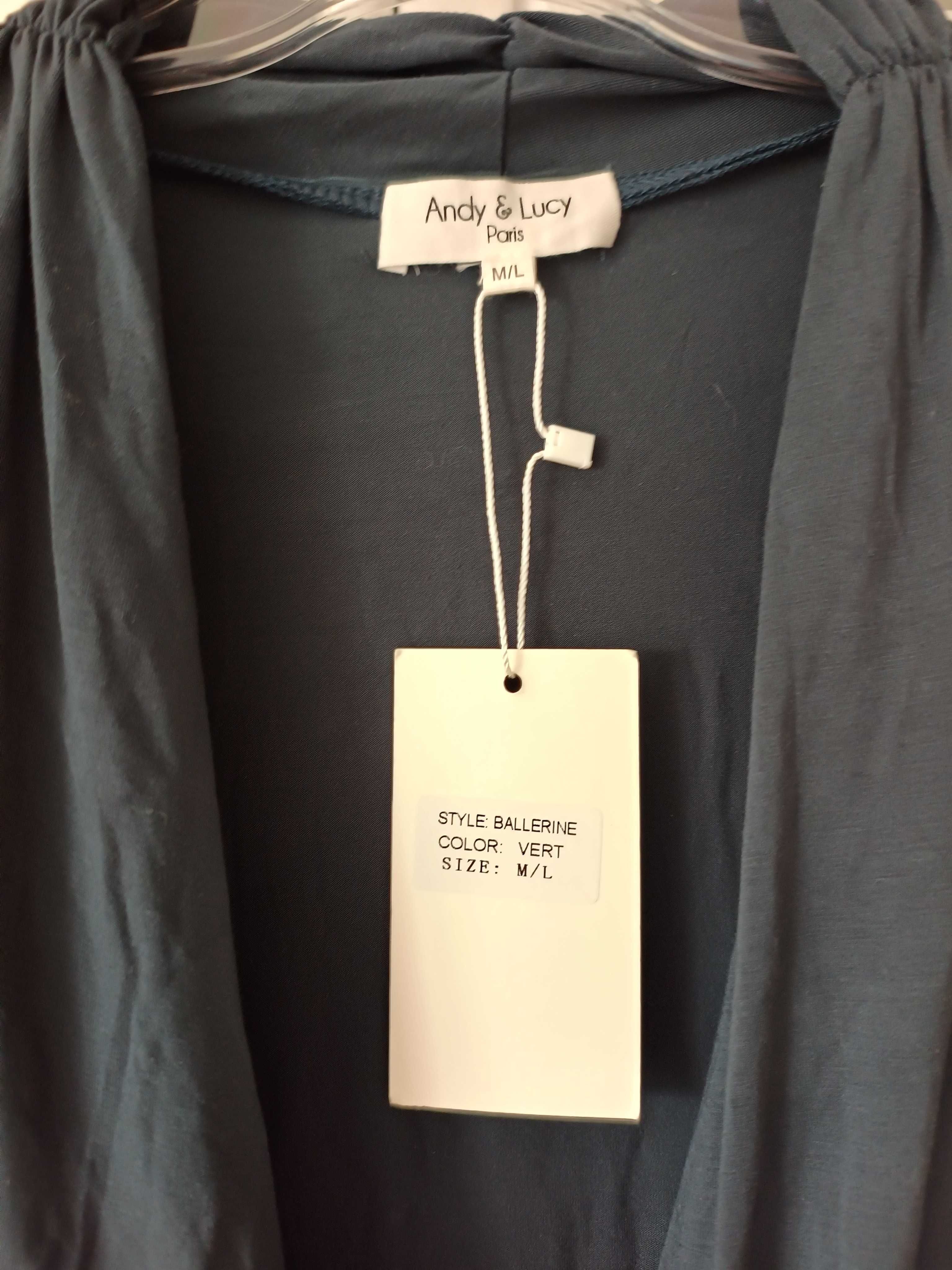 nowe czarne ciemnogranatowe body damskie bluzka z dlugim rekawem 38M40