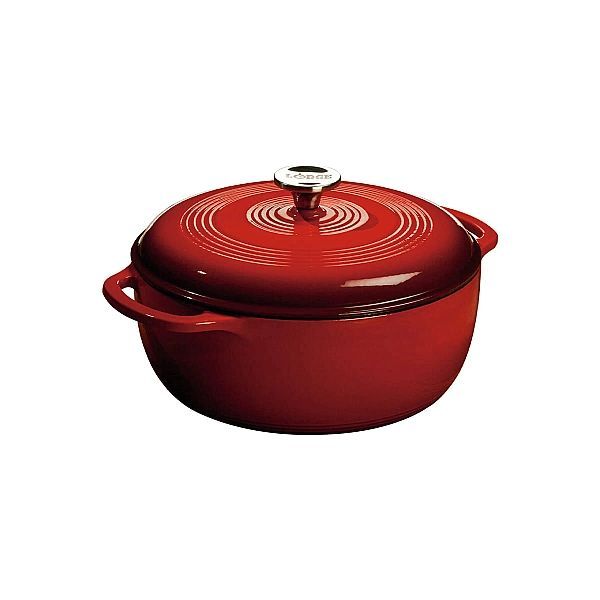 Garnek żeliwny emaliowany - czerwony 5,6l / Lodge