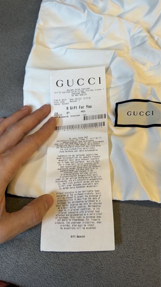 Gucci skorzana czapka