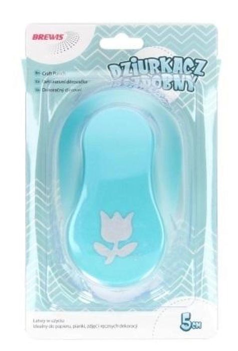 Dziurkacz ozdobny - Tulipan 5cm MIX Brewis blister,110x185 mm