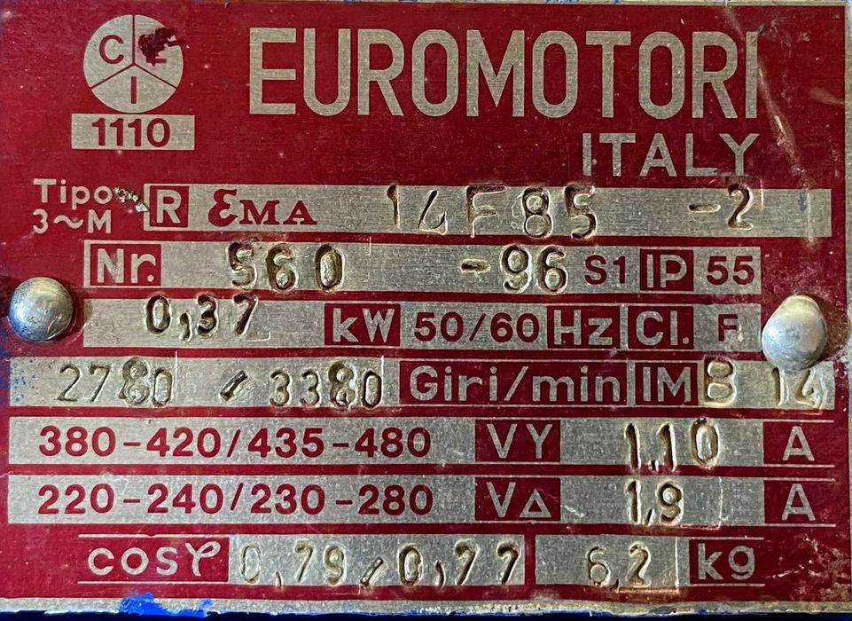 motoreduktor / przekładnia 0,37kW 40obr. 3fazowy