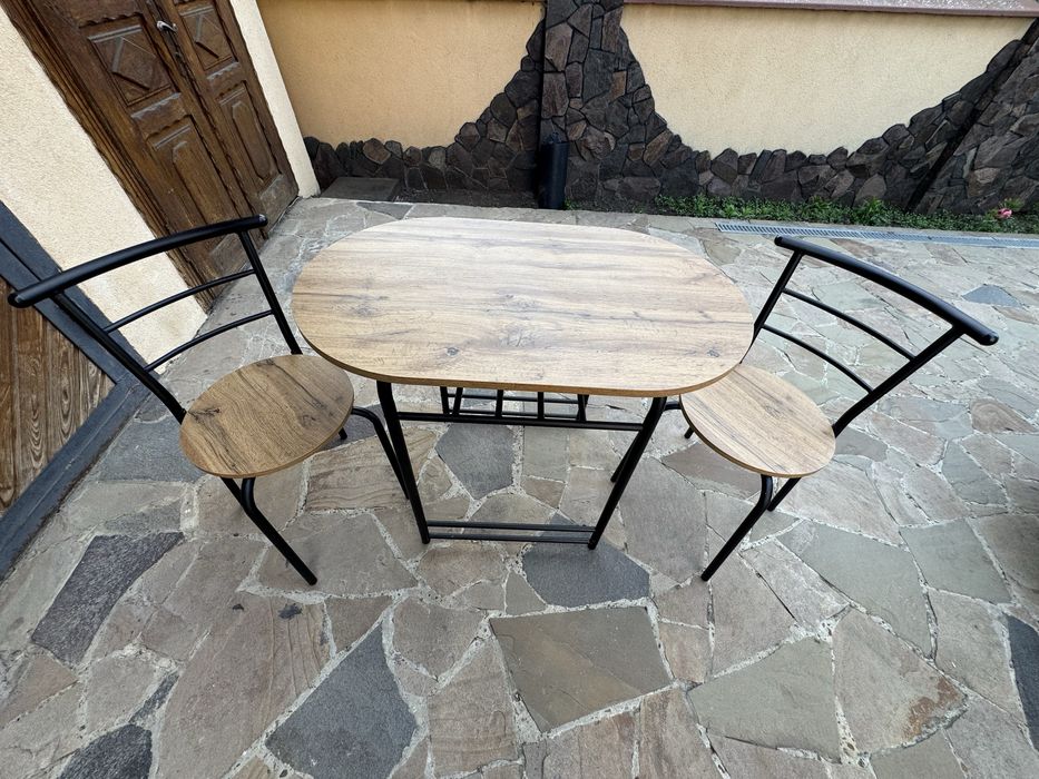 Стіл GADSTRUP д.92см + 2 Стільці GADSTRUP чор./дуб