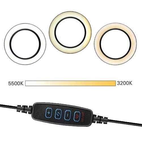 WYPRZEDAŻ Lampa Pierścieniowa Ring LED Statyw Uchwyt Na Telefon