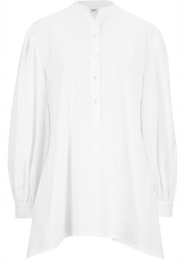 B.P.C koszula damska długa biała z dłuższym tyłem ^42