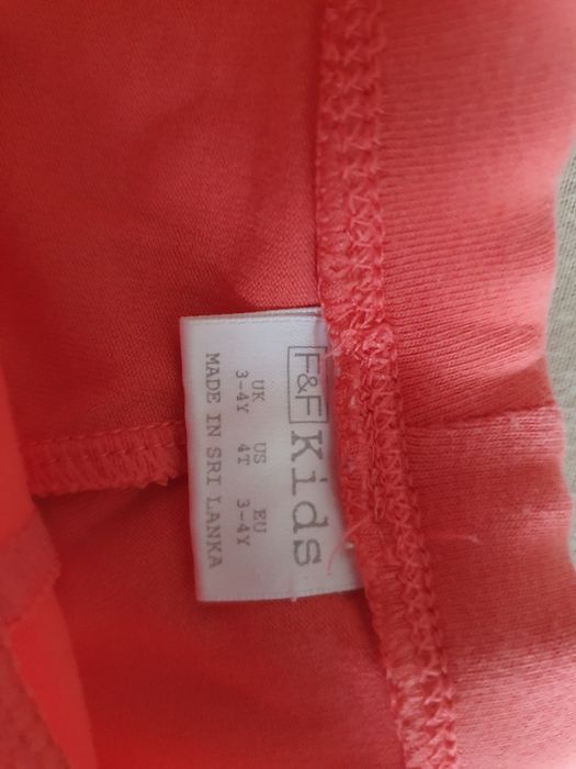 Idealne spodenki kolarki F&F łososiowe 98 2-3lat