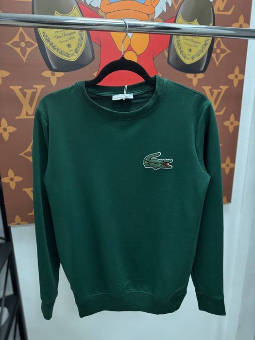 РОЗПРОДАЖ -40%Чоловічий світшот Lacoste| 100% котон| S-XXL|зелений|хак