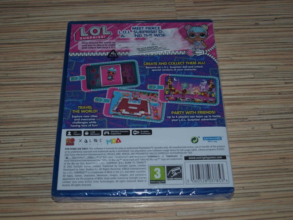 Gra dla dzieci LOL Surprise! B.B.s Born to travel PL ps5 nowa we foli!