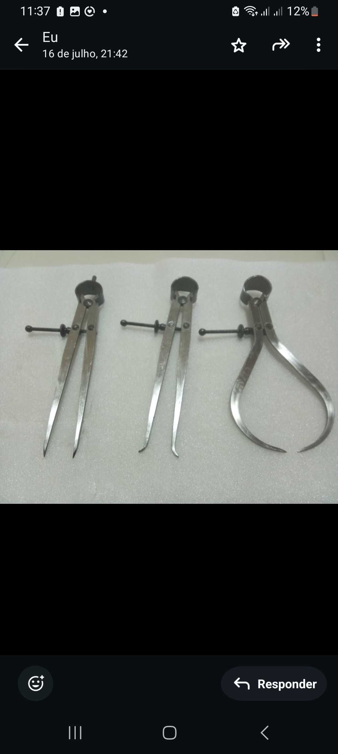 Conjunto de 3 compassos com pernas de 150mm