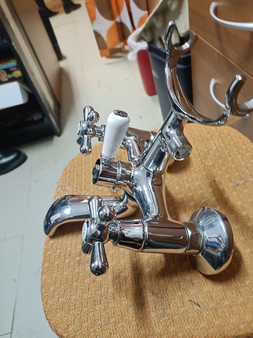 Bateria Ścienna Wannowa Obrotowa Styl Retro