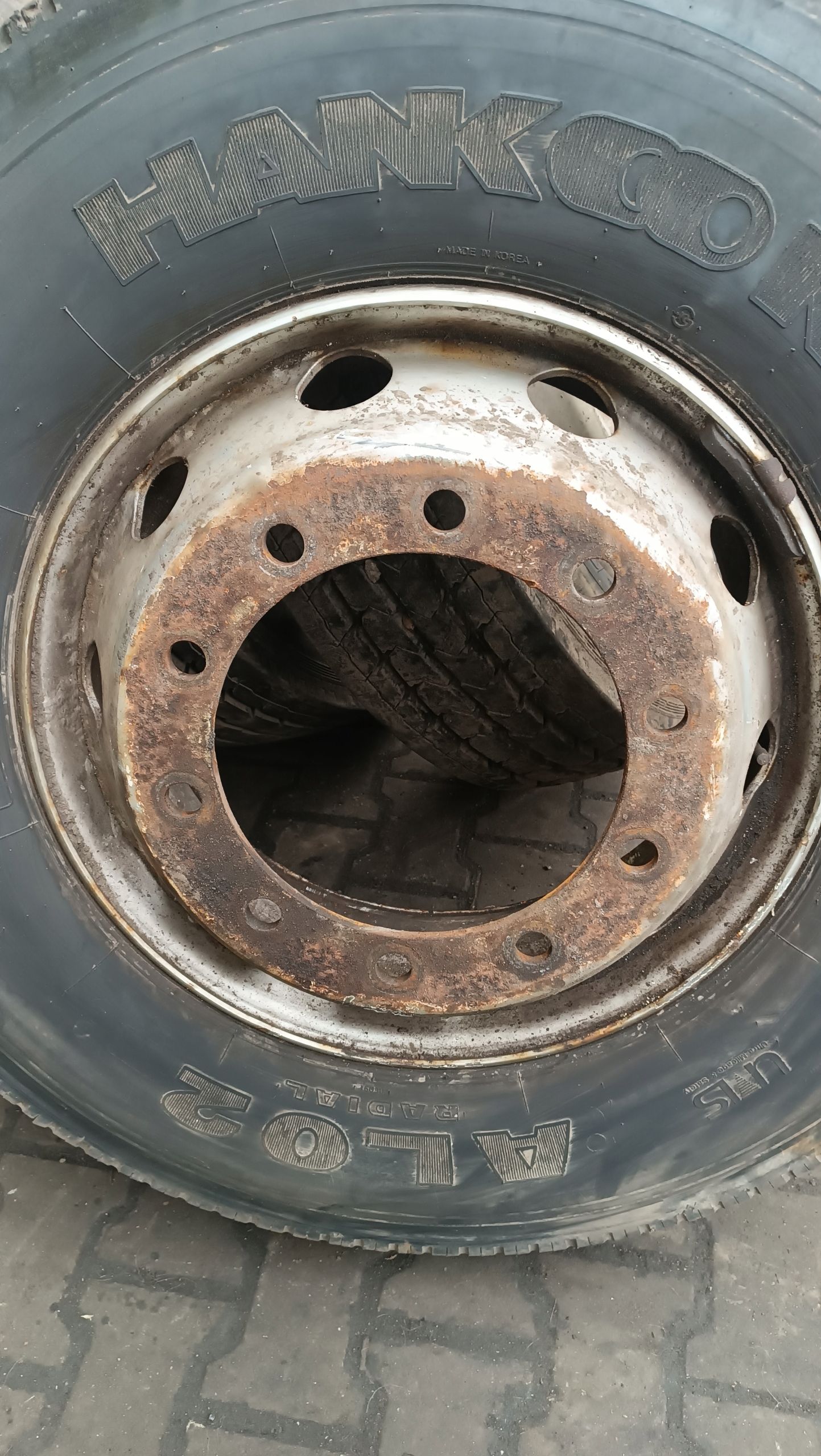 Koła Felgi 2x Opony Hankook ALO2 R22,5