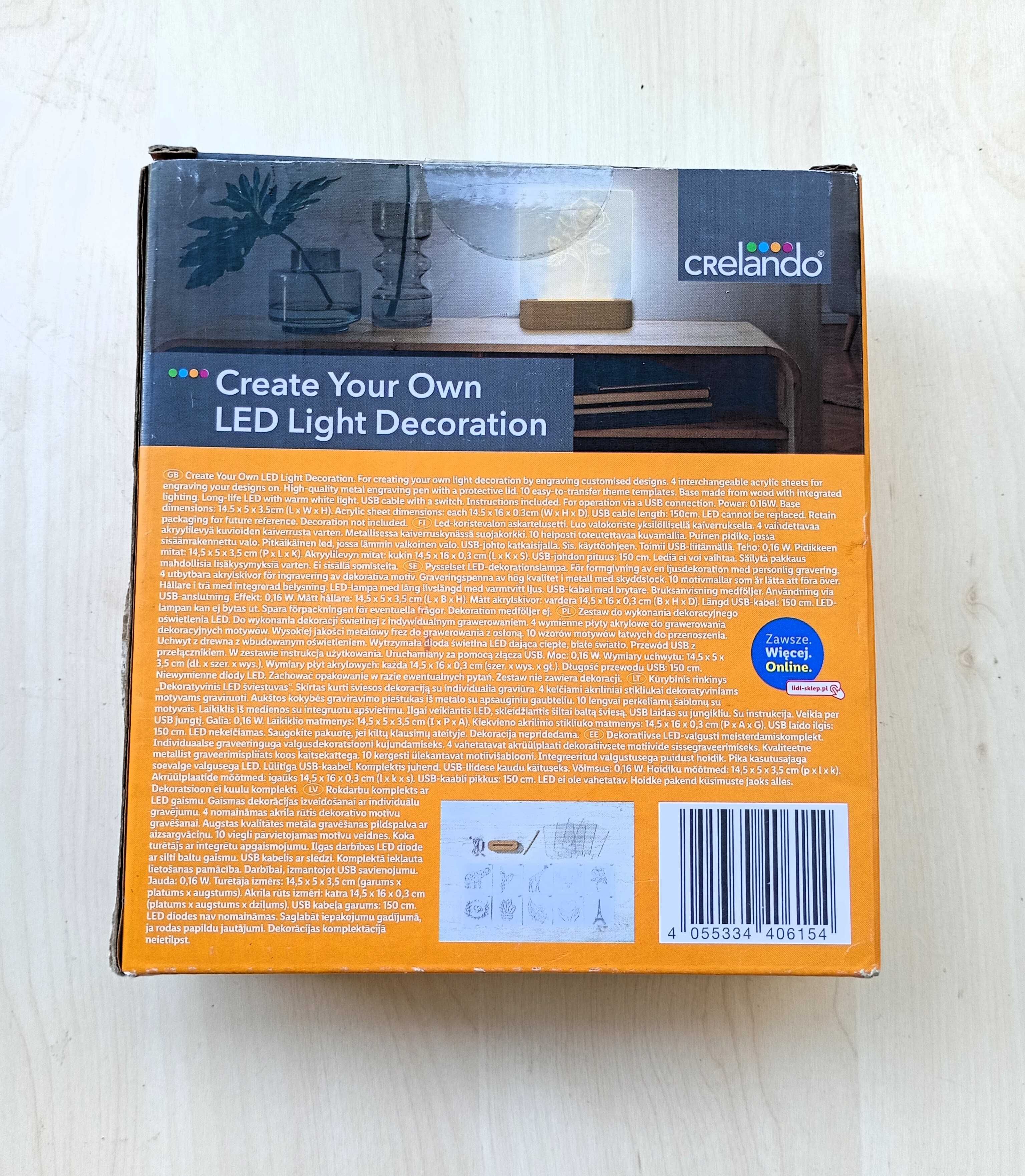 Lampa Biurkowa LED DYI Dekoracyjna Crelando