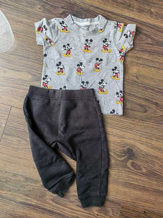 Spodnie i koszulka micky mouse H&M r 68-74