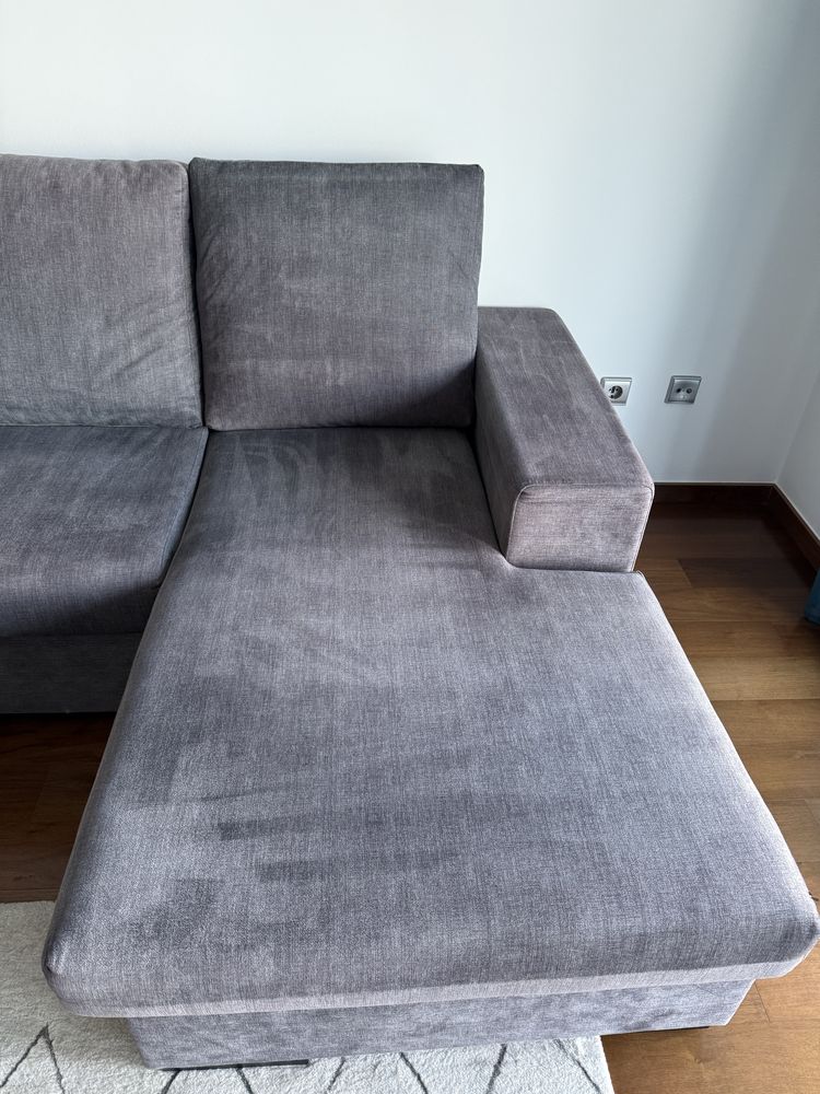 Sofá 3 lugares com chaise long