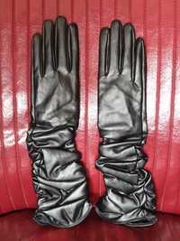 Перчатки женские длинные с резинкой
