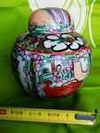 Pote chinês pintado à mão.