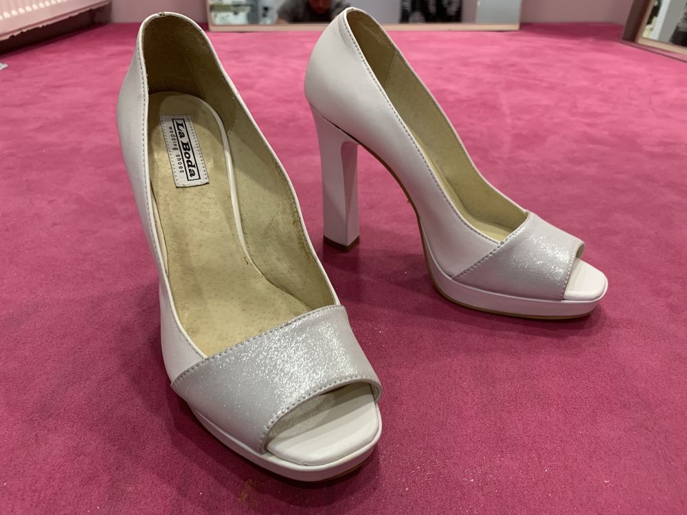 Buty ślubne LaBoda C-279/2 r.38 Białe - WYPRZEDAŻ