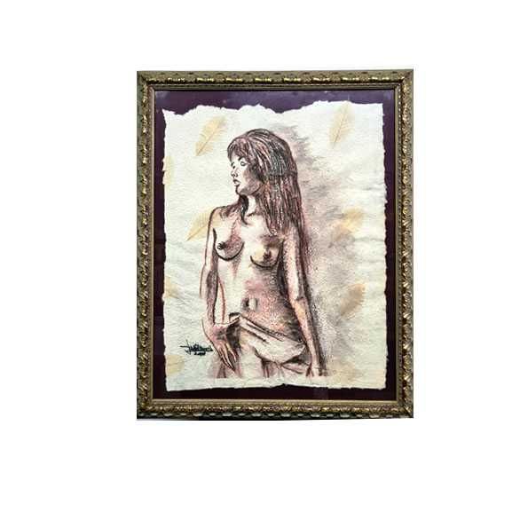 Pintura original a Pastel s/Papel reciclado de José Barbosa