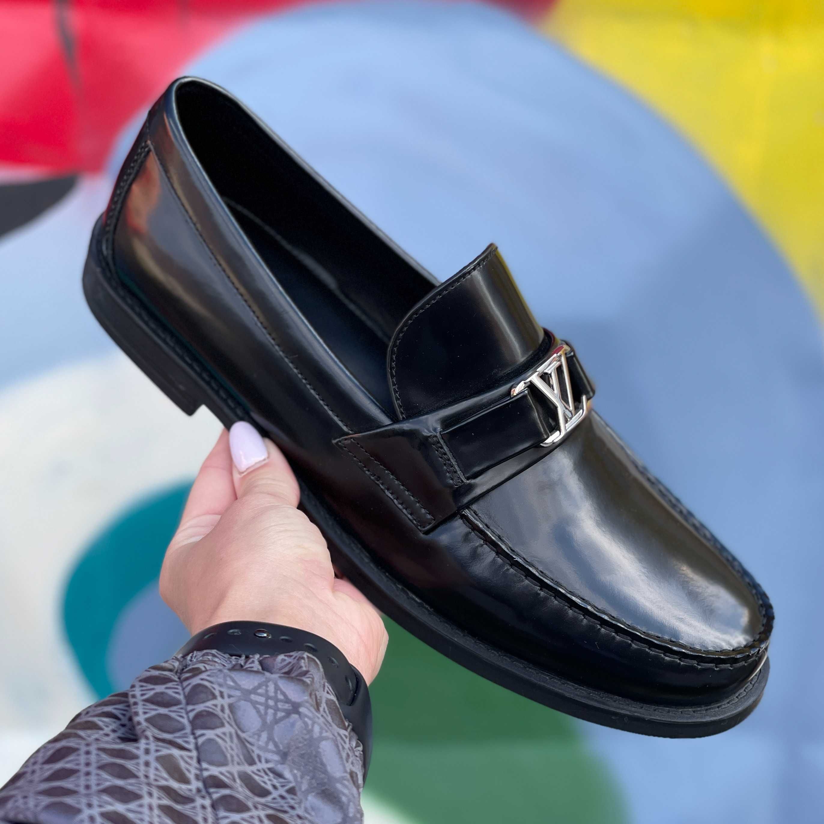 Мужские кожаные лоферы Louis Vuitton | Чоловіче взуття Луї Віттон