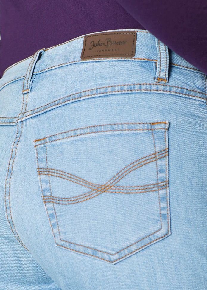 Bonprix elastyczne spodnie jeansowe prosty krój kieszenie 44 VV