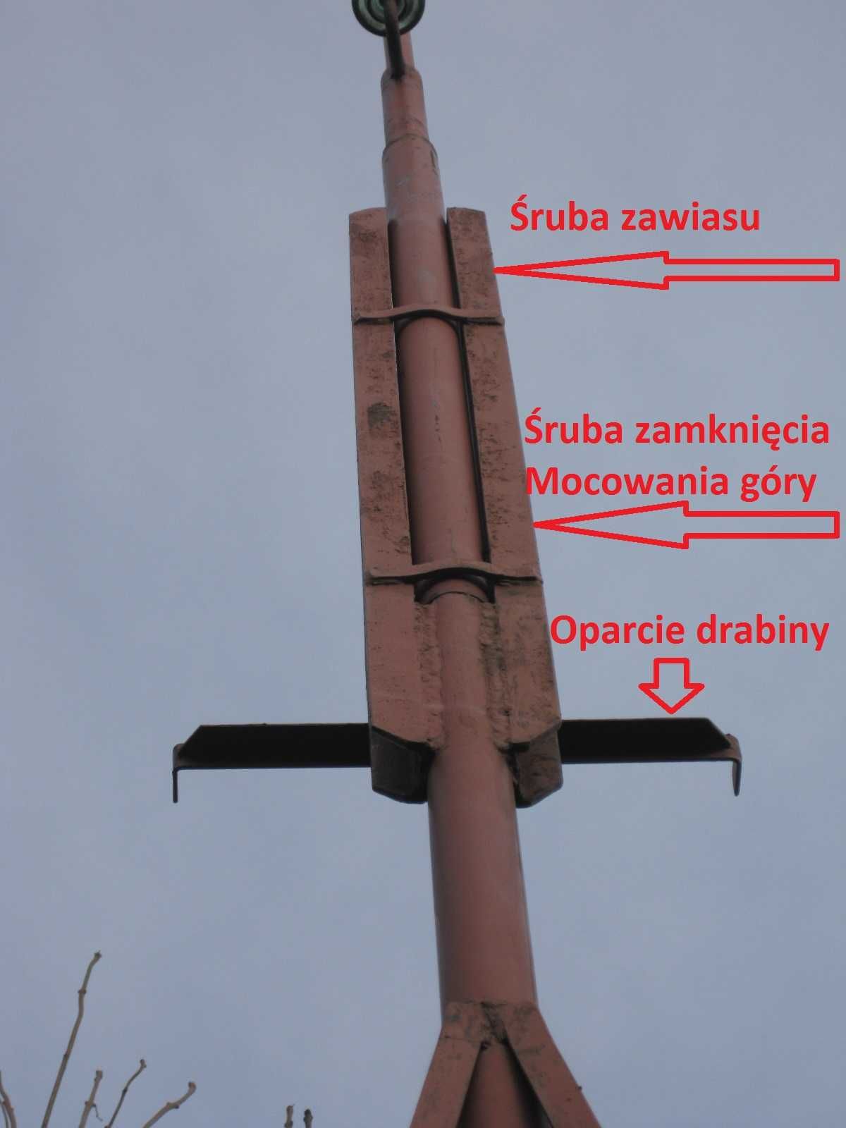 Maszt antenowy monitoring Lampy kratowo rurowy stalowy składany