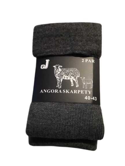 2 pary ciepłe SKARPETY GRUBE ANGORA 40-43 unisex