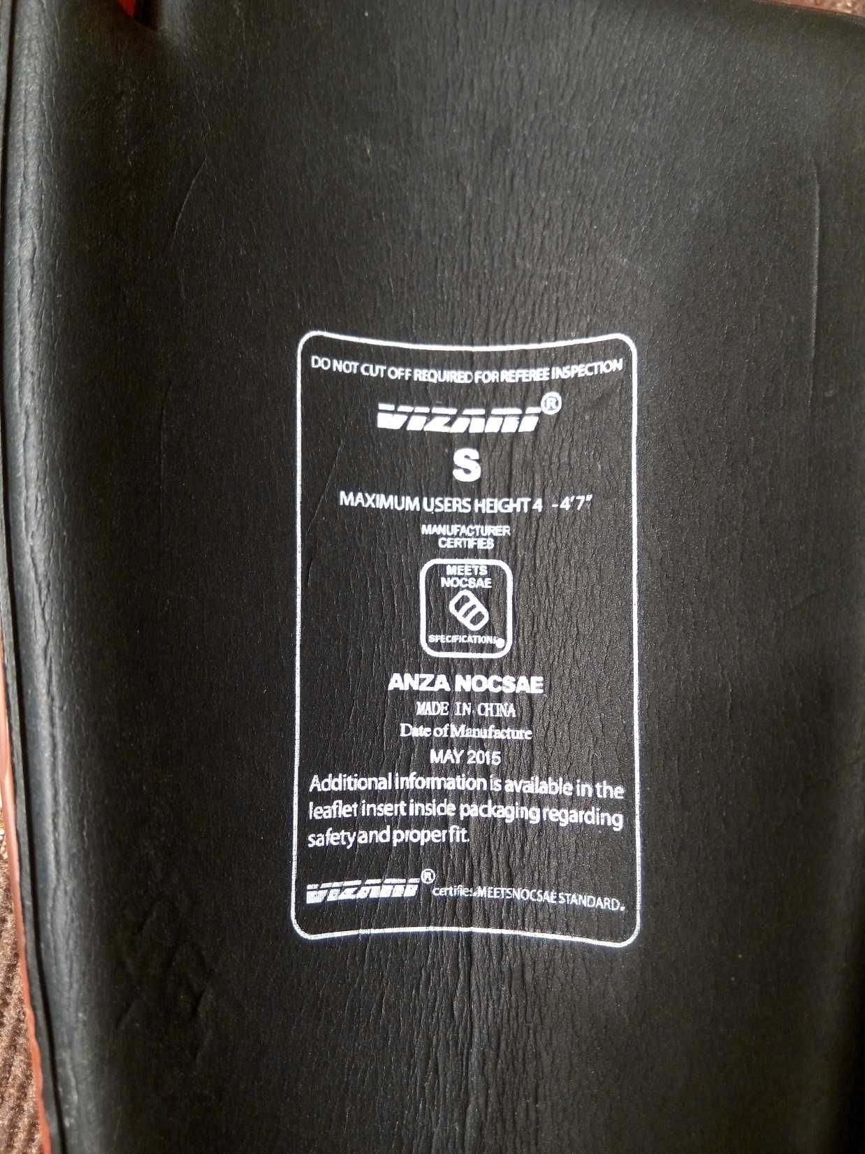 США S детские щитки футбольные VIZARI ANZA RED NOCSAE защита для ног