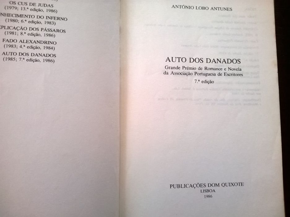 Auto dos Danados - António Lobo Antunes