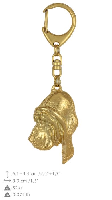 Bloodhound brelok pozłacany w pudełku Art-Dog