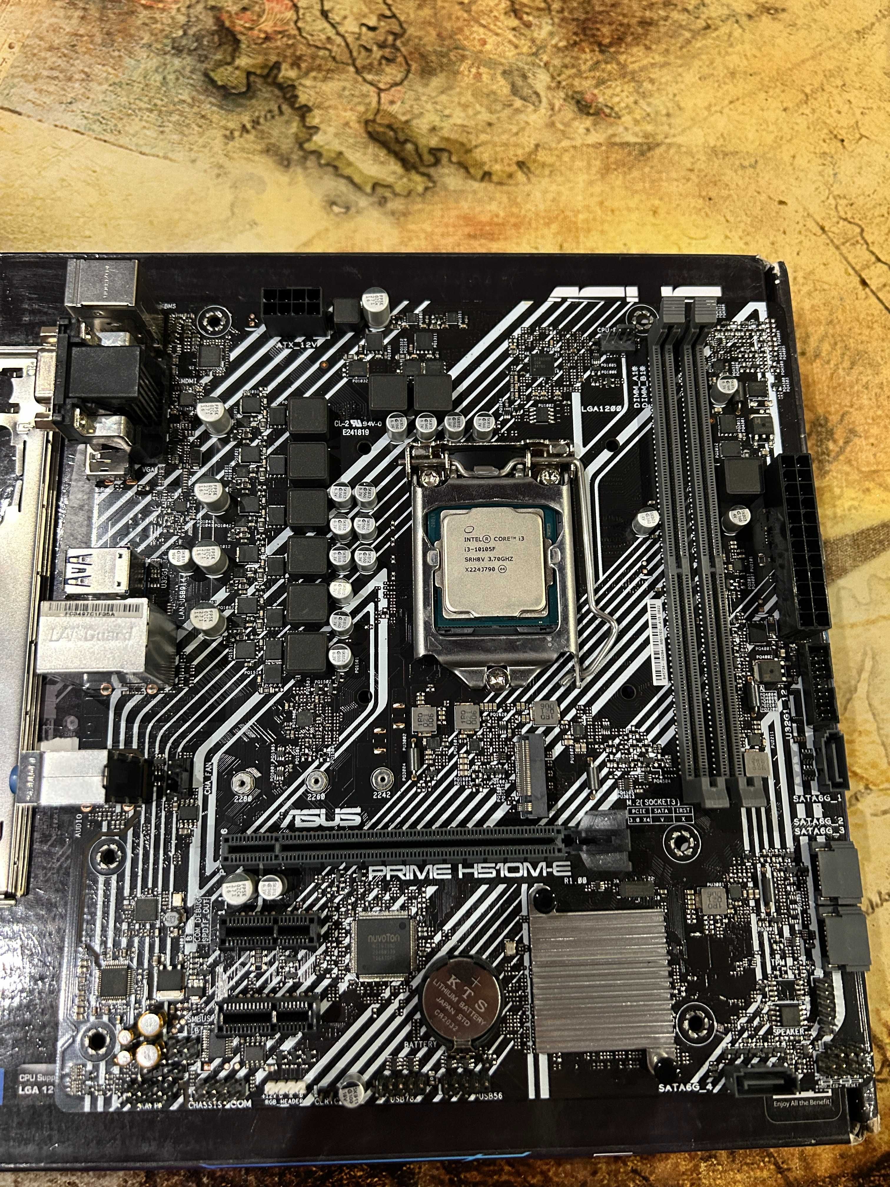 Комплект Intel core i3 10105F + Asus 510M-E LGA1200