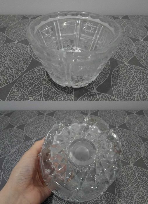 Салатниця ваза кришталь радянський посуд червоне скло