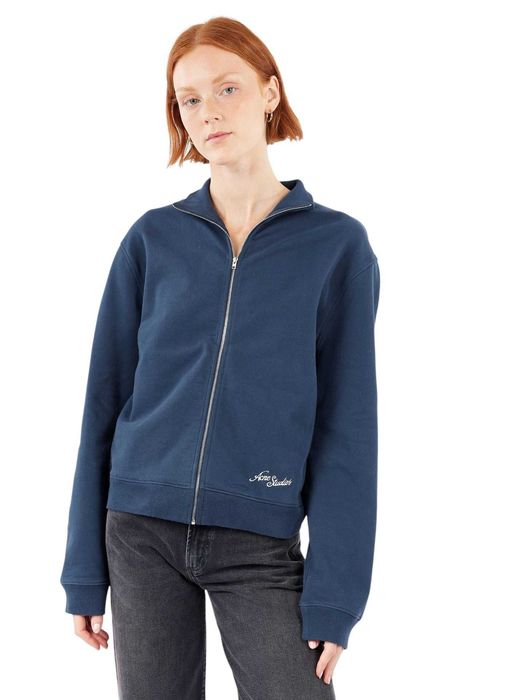 Світшот Acne Studios Zip-Up Sweatshirt Deep Blue
