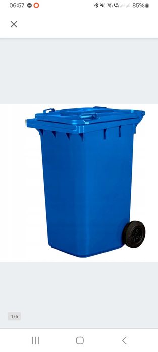 Niebieski kosz na śmieci 240 l