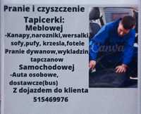 Pranie Tapicerki meblowej i samochodowej , pranie dywanow